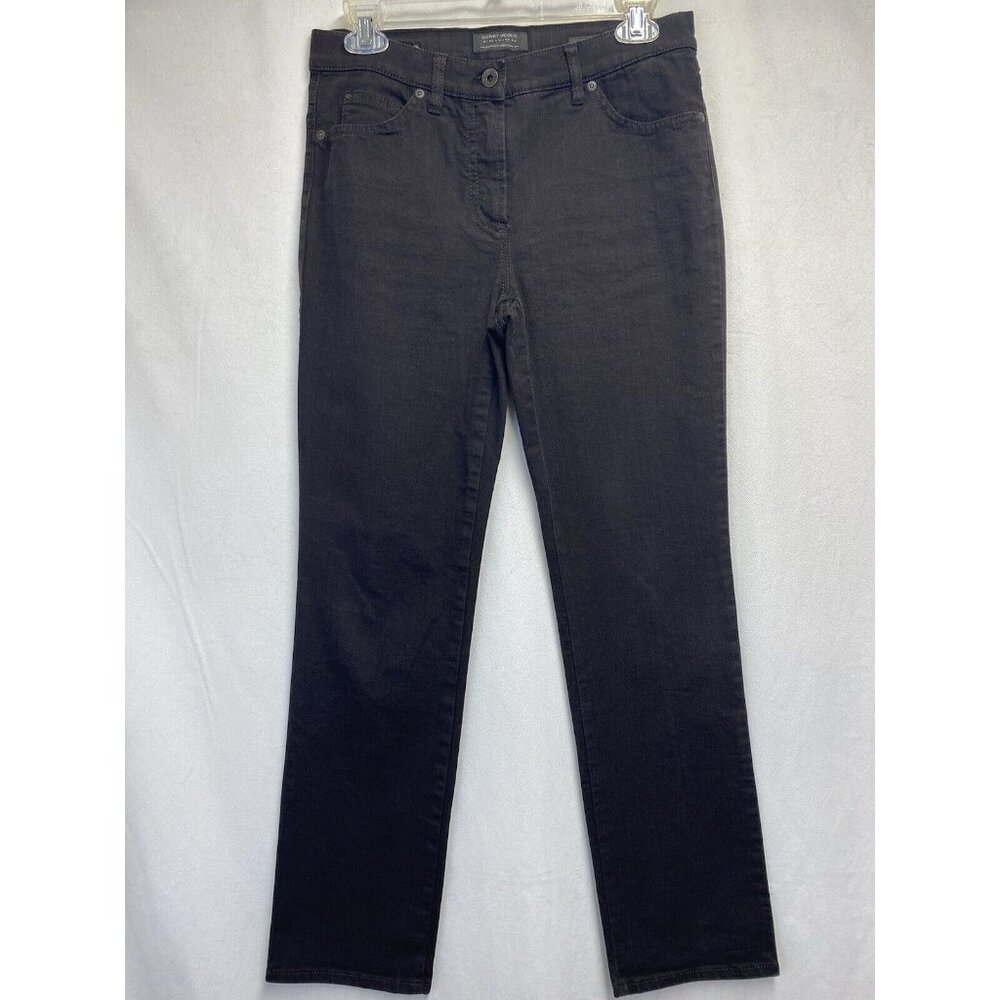 Gerry Weber Edition Irina Mid-Rise Straight Leg Casual Jeans Women Sz 6S Brown